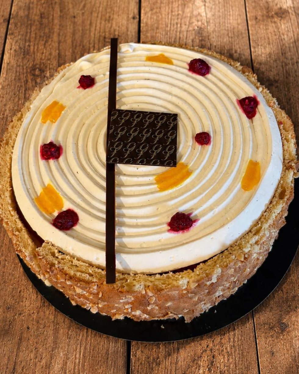 Entremet glacé framboise mandarine