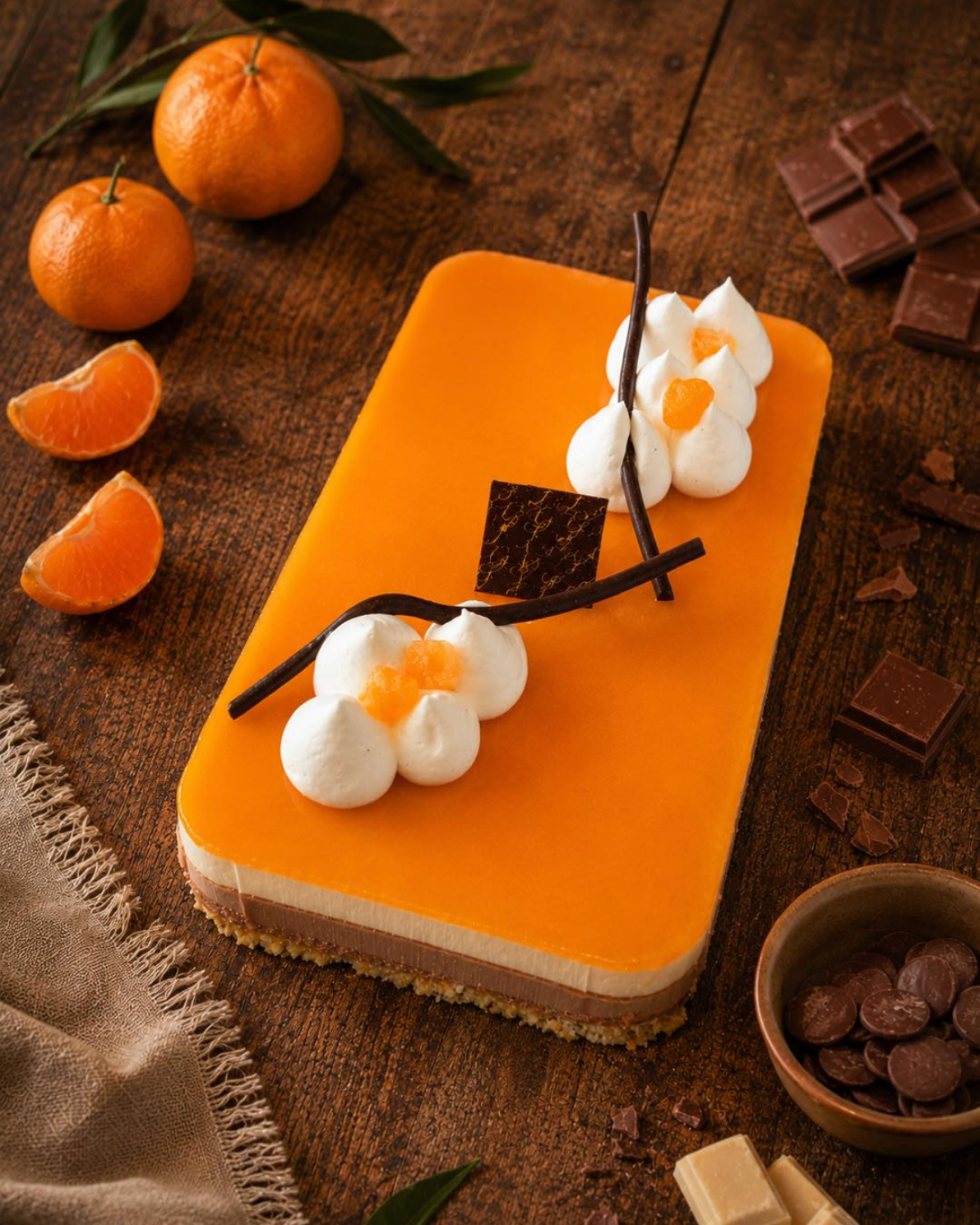 Entremet Le Mandoré à la mandarine