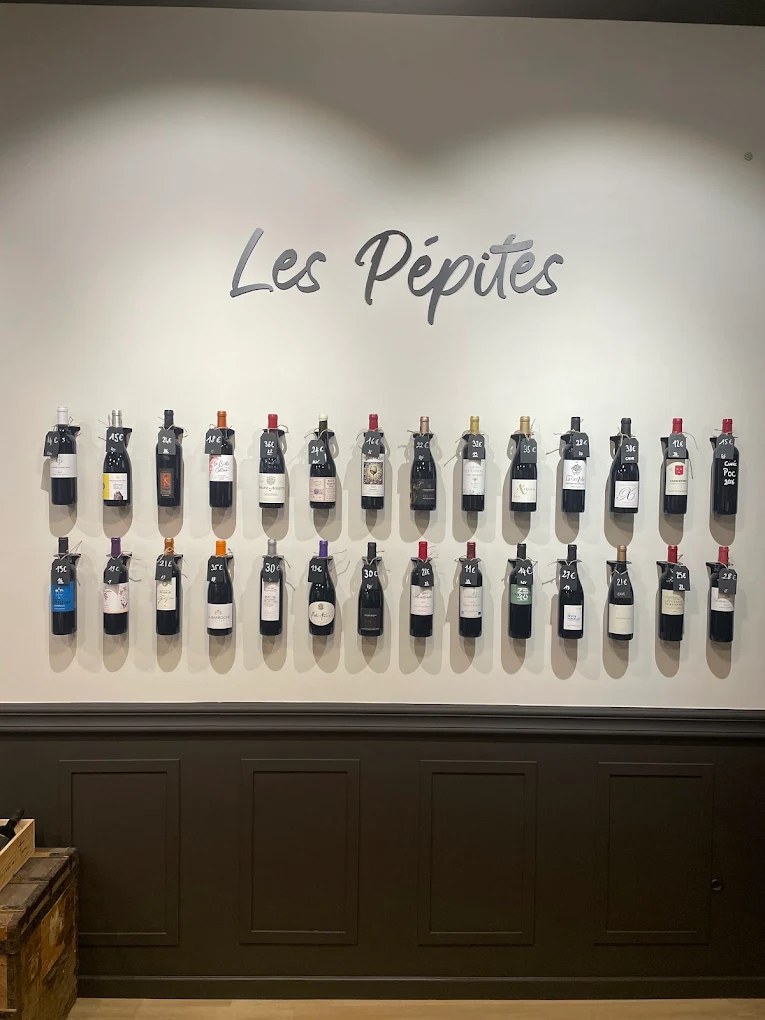 Le mur des Pépites à la cave